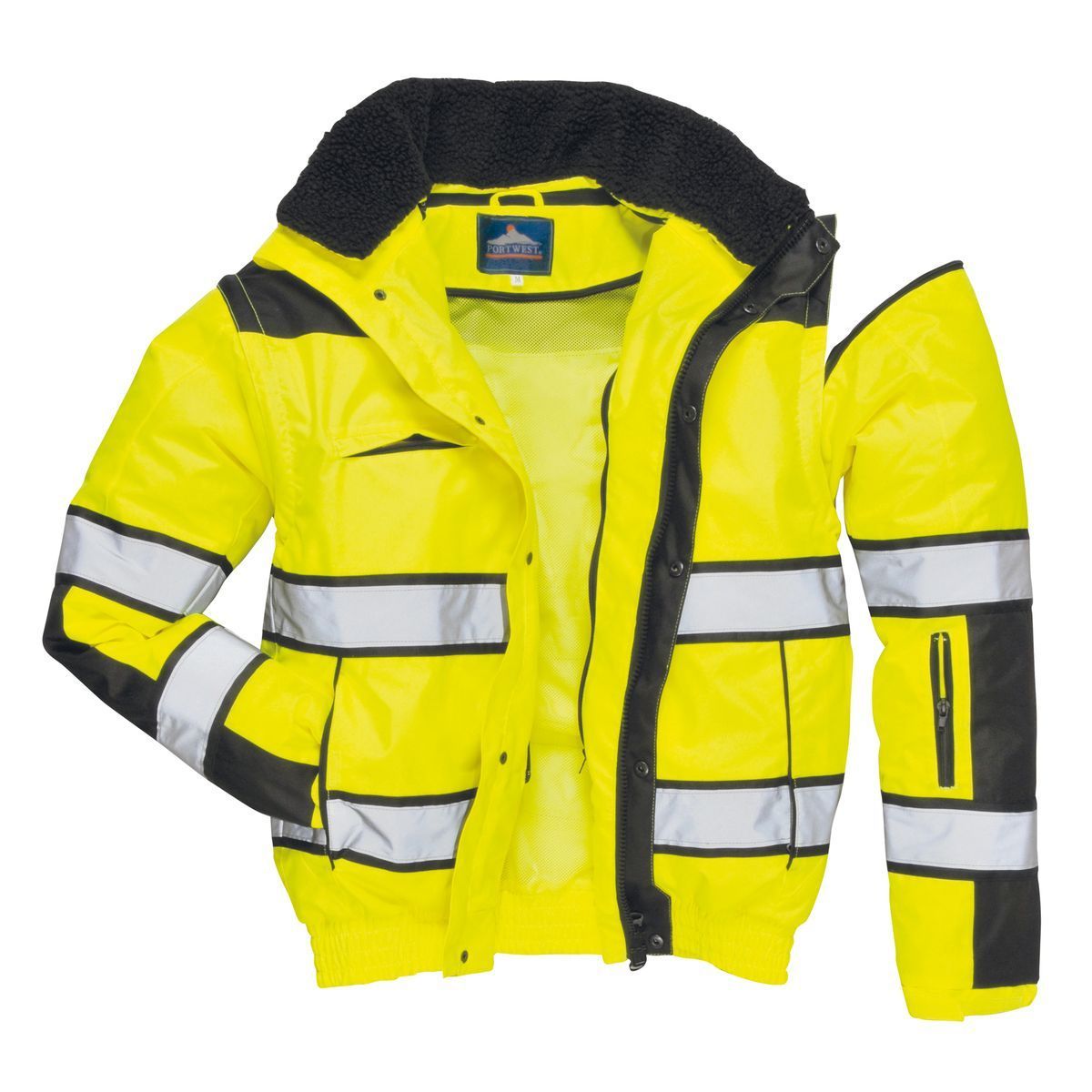 Style UC466 HiVis Classic Bomber Jacket-3