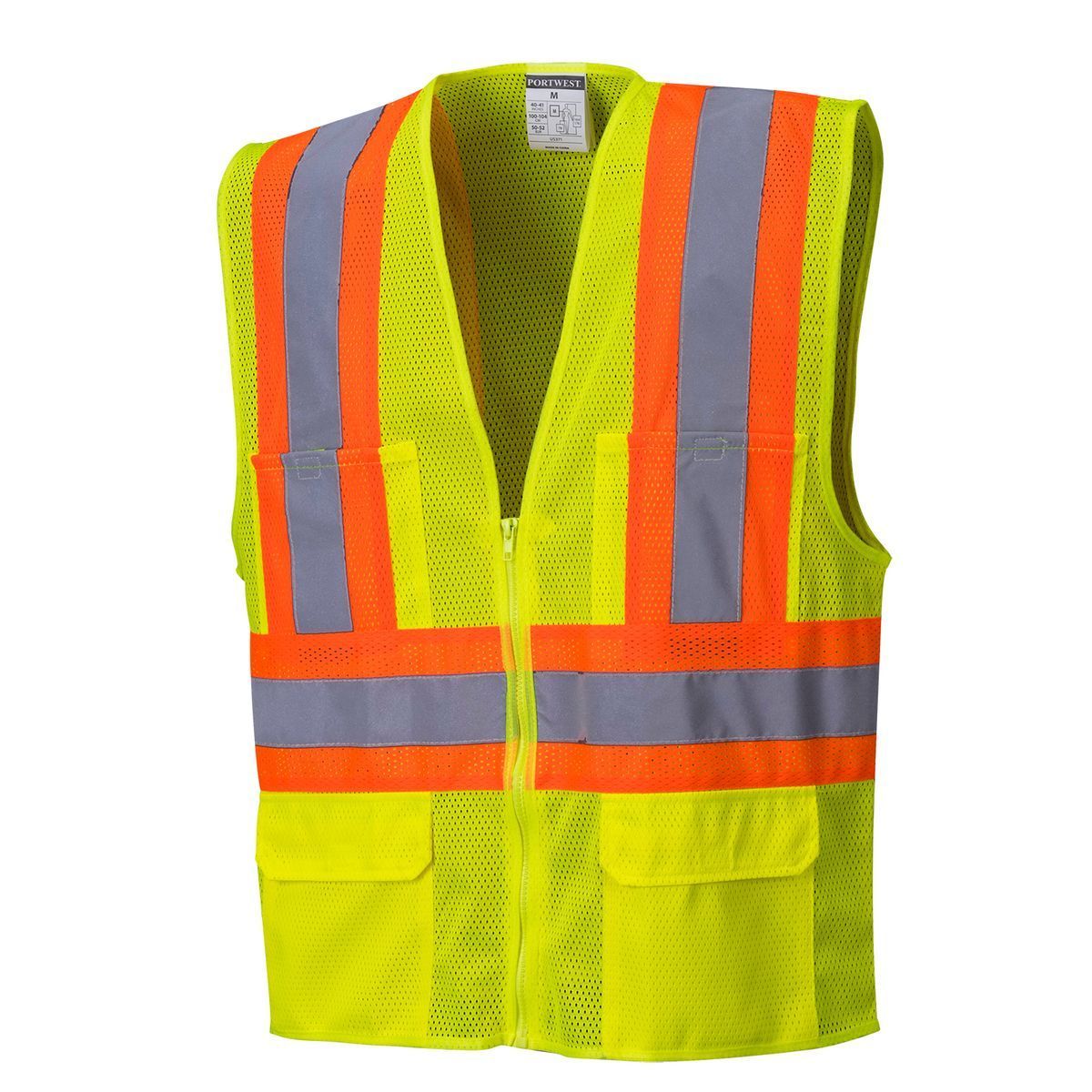 Style US371 Tulsa Contrast HiVis Vest-2